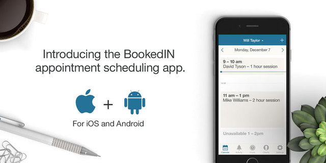 BookedIN's new iPhone and Android app helps small businesses calm their appointment scheduling chaos.