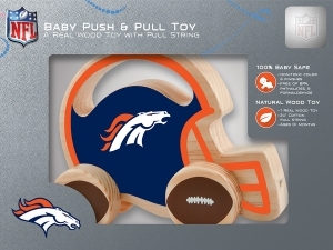 MasterPieces' Denver Broncos Push & Pull "helmet-shaped" toy
