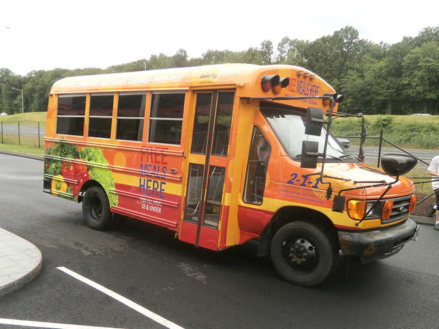 First Student donates bus to New Haven Public Schools.      