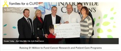 Families for a Cure is a nonprofit working to raise $1 Million to fund cancer research and patient care programs