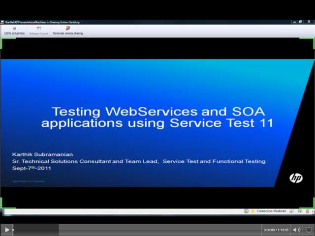 Meet the Expert Presentation: Testing WebServices and SOA Applications