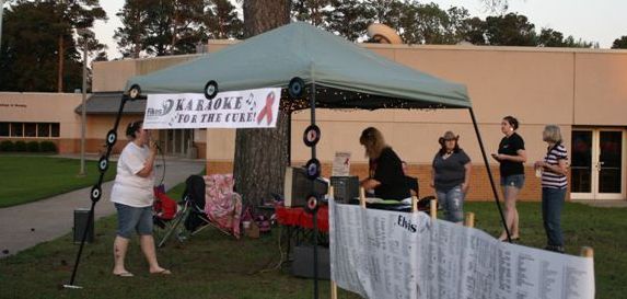Fikes Karaoke for the Cure tent at 2011 Relay for Life event
