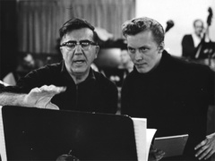 ARRANGER-CONDUCTOR ARTHUR KORB WITH TRAVIS PIKE AT AAA RECORDING STUDIOS, BOSTON