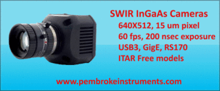 Pembroke Instruments Releases New SWIR InGaAs Cameras 