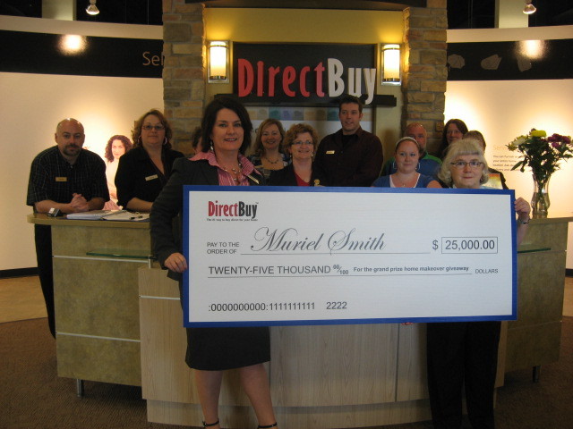 DirectBuy member, Muriel Smith, swapped tears for smiles after winning.