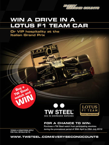 Wina chance to drive a Lotus F1 car