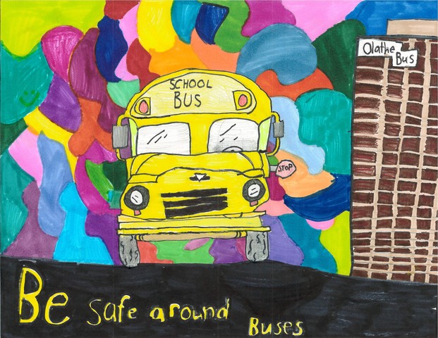 New winning entry in First Student artwork contest is selected from Olathe, Kansas.