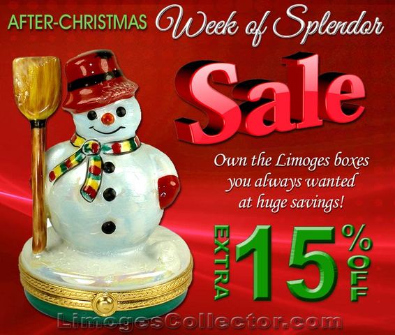 After-Christmas "Week of Splendor" 15% Sale at LimogesCollector.com
