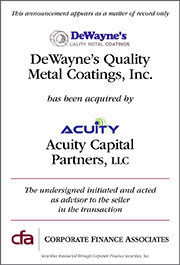 Recapitalization of DeWayne's Quality Metal Coatings 