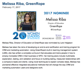 Two Greenrope Female Business Leaders Nominated For The Top 20 Women In Business Awards