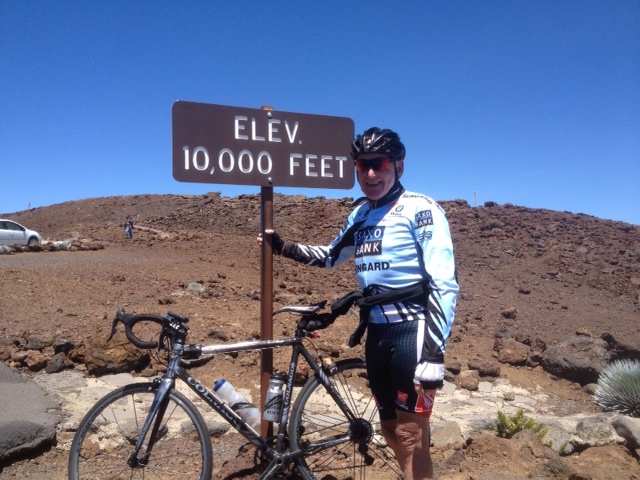 Ian (alias Fred) Hurrell, Director and major shareholder of JAXQuickfit Tyres has cycled up the longest continuous uphill ride in the world.