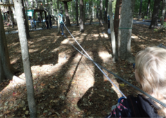 The worlds of science and zip lines meet as Princess Anne Elementary students study angle and slack properties to determine how fast a zip line figure will move.