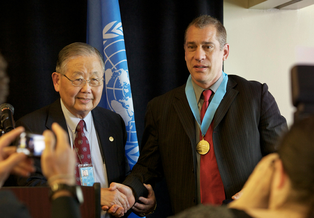 Michael Grecco Honored at the United Nations