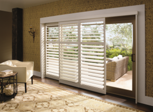 Palm Beach™ polysatin shutters with the DuraLux™ finish from Hunter Douglas 