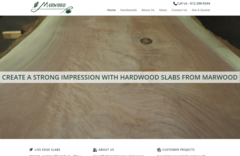 Marwood Manufacturing's new website - http://www.marwoodslabs.com - features detailed pages about each wood species that they offer, an extensive FAQ section, as well as a Get A Quote form.