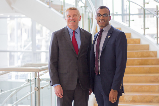 From left to right: Paul Hilton (3L) and Gabriel Gallion '17