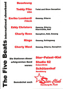 Teddy Pike and the Five Beats Handbill (Germany, 1964) 