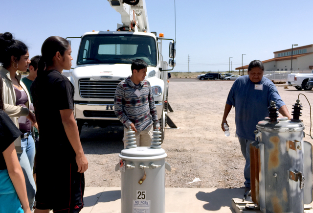 Native American students from previous Tour exploring tribal utility development at Gila River Indian Community Utility Authority in Chandler, Arizona. 