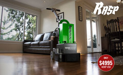 WerkMaster launches The Rasp - The wood industries first transportable wood sander and surface prep machine for removing aluminum oxide coatings from engineered hardwood floors.