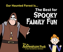 The Haunted Forest at The Adventure Park at West Bloomfield offers spooky fun suitable for even the youngest members of the family.
