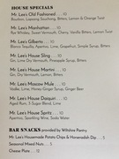 The new Mr. Lee's menu features a wide array of House Cocktail Specials and an expanded selection of bar snacks that are house made or sourced from Louisville's own Wiltshire Pantry.