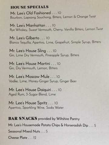 Mr Lee S A Classic Style Cocktail Lounge In The Germantown Neighborhood Of Louisville Ky Announces The Debut Of A New Menu