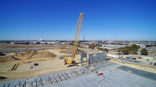 Largest Mobile Crane in North Texas Towers Over Arlington, Texas Skyline