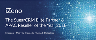 iZeno Named an Elite Partner and APAC Reseller of the Year, 2018 by SugarCRM