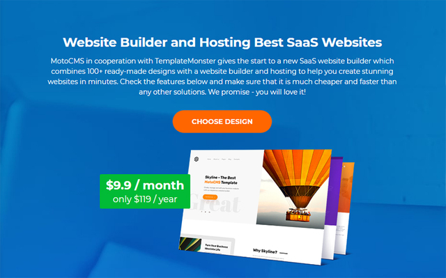 Build Sites for $9.9 with New SaaS Website Builder by TemplateMonster