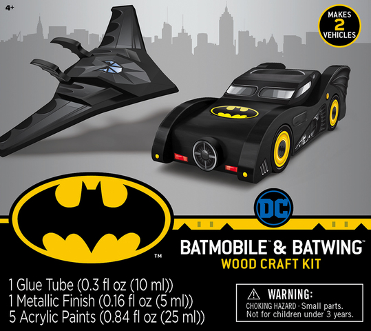 Batmobile and Batwing Wood Craft Kit
