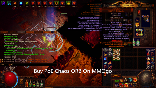 Buy PoE Chaos ORB On MMOgo