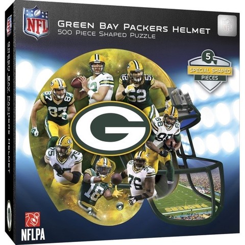 Green Bay Packers Helmet Shaped Puzzle by MasterPieces Inc.