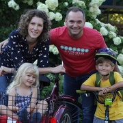 Louisville therapist and author Megan Bayles Bartley with her husband Ben and children Carter and Gracie.
