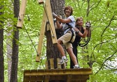 Teachers...up in the treetops? Sure! At Teacher Appreciation Days at The Adventure Park.