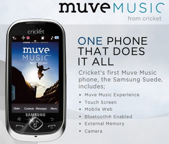 Muve Music from Cricket Wireless offers unlimited music downloads with no contract required. 