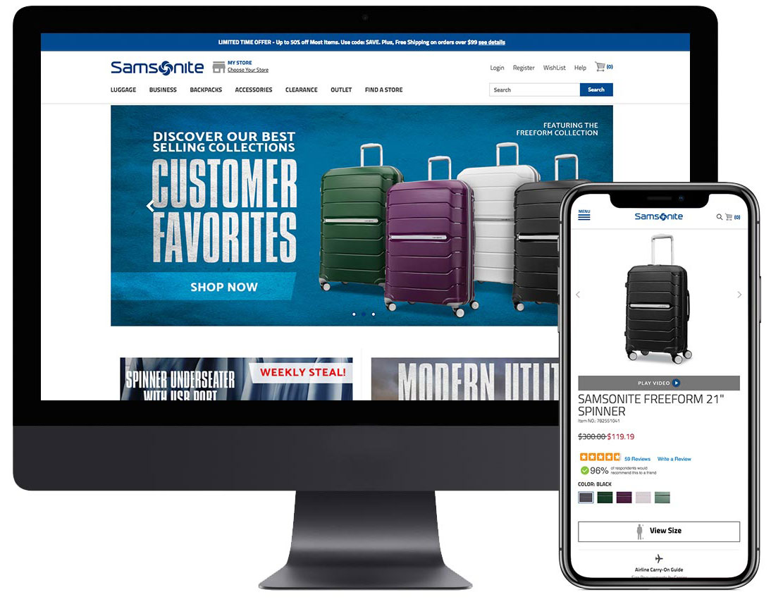 Samsonite Secures PixelMEDIA for Salesforce Commerce Cloud Managed Services