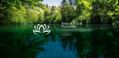 The new website design for Schrodt and Hall Psychiatry features information about both Drs. Schrodt and Hall as well as an overview of the services provided and frequently asked questions.