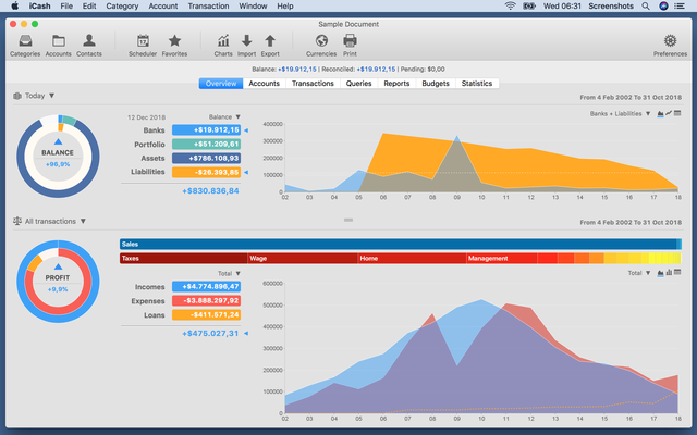 New overview panel