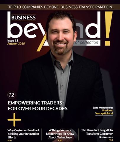 Lane Mendelsohn on the cover of Beyond Business Top 10 Companies Beyond Business Transformation