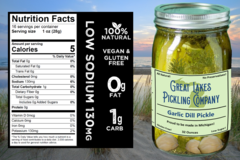 Great Lakes Pickling low-sodium pickles. Premium pickles, craft made in Michigan by hand.
