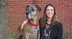 Lacey and her Great Dane, Lola the Therapy Dog, work together offering one of Creative Family Counseling's specialties – animal assisted therapy.