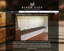 The River City Wood Design website features additional information about the craftsmen and a large gallery of images of past custom built, handmade wooden furniture.