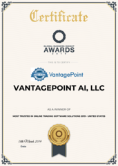 Vantagepoint AI Named 2019 Most Trusted Online Trading Software Solution
