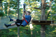 Of course climbing at The Adventure Park means zip line fun, too!