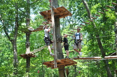 Climbing to new heights together at The Adventure Park. 