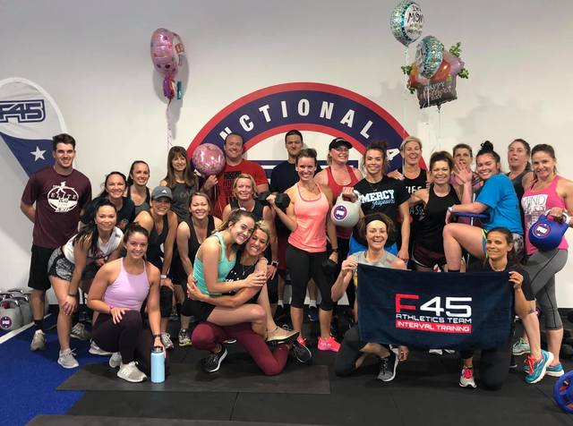 F45 is an international fitness chain offering bootcamp style classes in 45-minute sessions. Kentucky's first franchise locations are located in Middletown, Crestwood and St. Matthews, Kentucky.