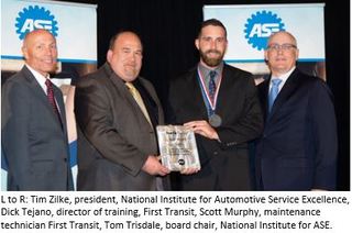First Transit's Scott Murphy Recognized as Master Technician by the National Institute for Automotive Service Excellence 