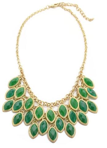 Triple Green Bib Necklace, $38.00 at www.outfitadditions.com