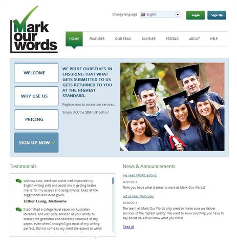 Mark Our Word's Website