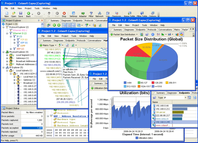 Colasoft Packet Sniffer Screenshot